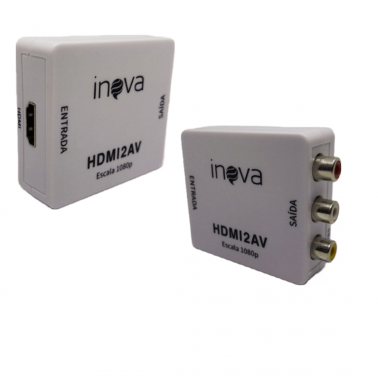 Adaptador Conversor de Vídeo HD 1080P HDMI para RCA AV CVSB Conversor INOVA HDMI2AV