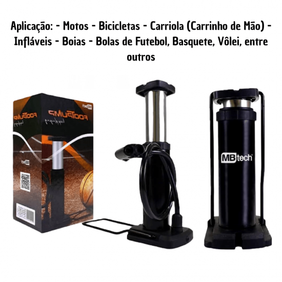 Bomba Para Encher Bola Bomba de ar Encher Pneu Bike Manual