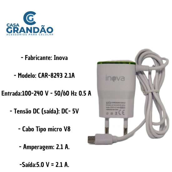 Living Now - Carregador USB misto: 1 Tipo-A + 1 Tipo-C - 3 A - 2