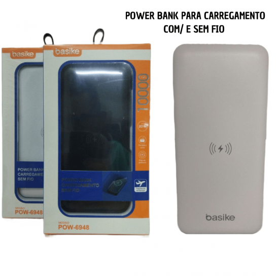 Carregador Portátil Powerbank 10000mah Wireless Charger Indução Sem Fio INOVA Original