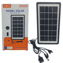 Painel Carregador Solar 5 em 1 Portátil com uso domestico e Viagem