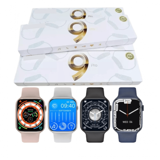 Smartwatch Watch 9 Pro W59 Pro Série 9 47mm Relógio Inteligente Feminino/Masculino